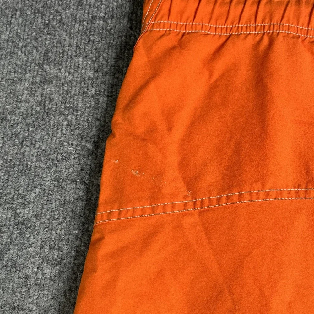 Vintage Y2K Nike Shorts Swim‎ Trunks Men L Orange Drawstring Mesh Lined Spellout